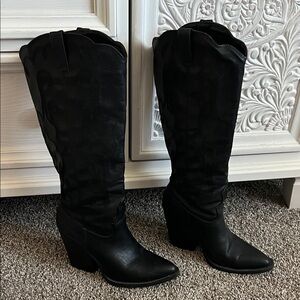 Black Women's Western Cowboy Boots